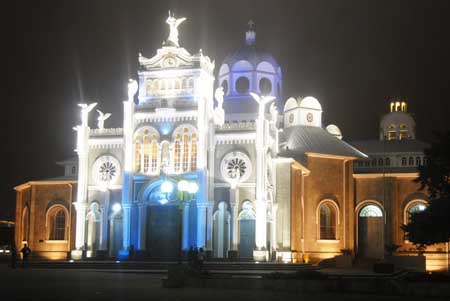 basilica at night