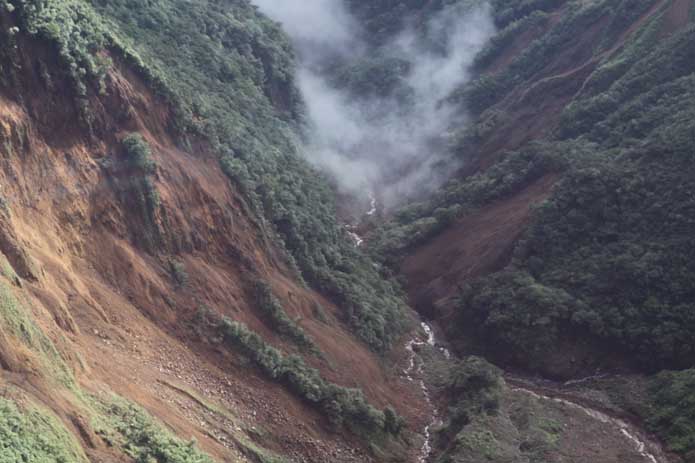 So far, so good with river being clear of debris from slides