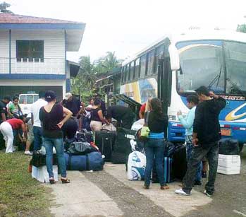 Police said bus carried illegal immigrants and billiard tables