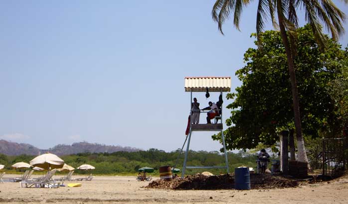 lifeguard tower on beach