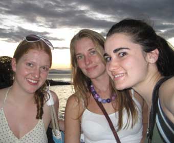 three interns at A.M. Costa Rica