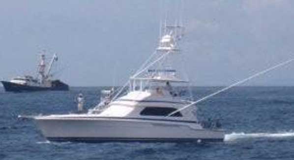 Sports fishing and commercial boat
