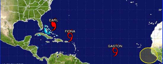 hurricane lined up